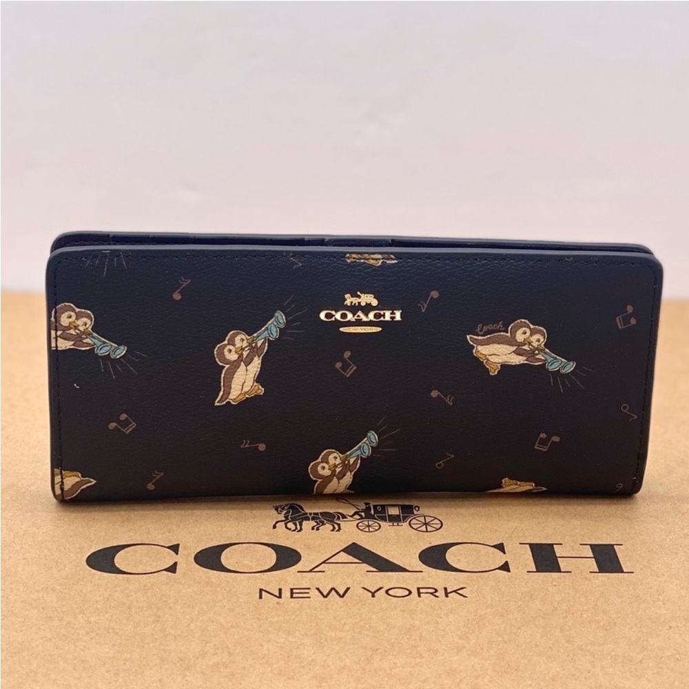 Coach Black Wallet with Owl and Music Note Print - Picture 9 of 12